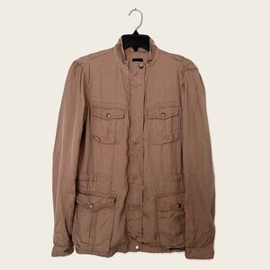Gap New Camel Tencel Utility Full Zip Jacket
